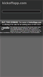 Mobile Screenshot of kickoffapp.com